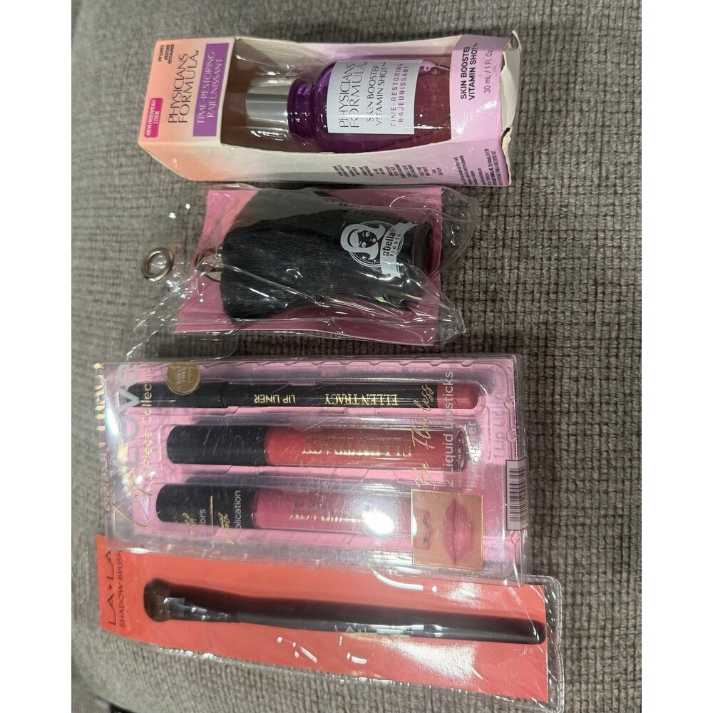 Makeup and Skincare Bundle Brushes and lip